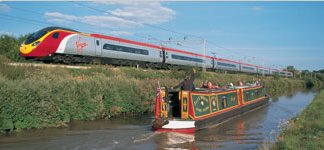 Train by Canal